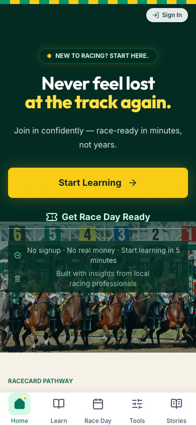 First Furlong home screen on a phone